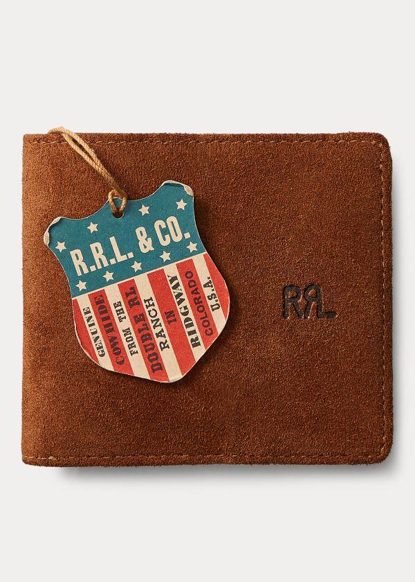 Porta Tarjetas Ralph Lauren Hombre Marrom - Roughout Suede - INBMS3049